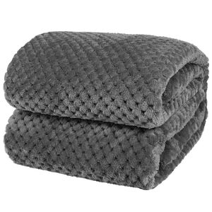 Pavilia Throw Blanket 50"x60" Gray New 100% Microfibra Polyester De Alta Calidad